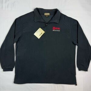 Showtime Boxing Mens Pullover Fleece Jacket XL 1/4 Zip Dark Charcoal Grey B6